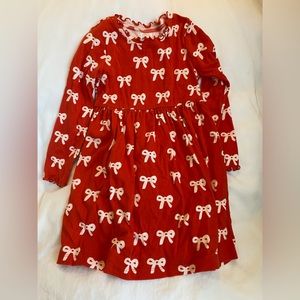 Hanna Andersson dress, red with white bows